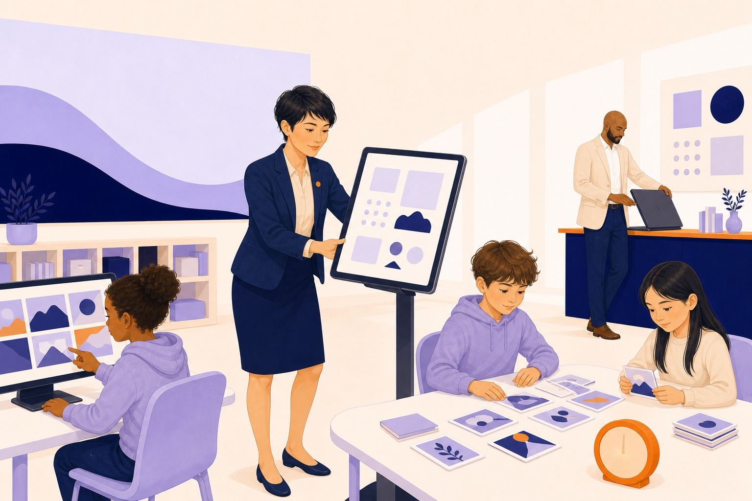 Illustration de la formation « Écrans, IA, images : construire la position de l'école »